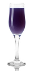 glass of alcoholic cocktail isolated on white