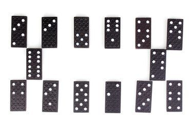 Dominoes isolated on white