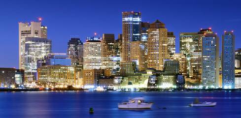 Plakat Downtown Boston Panorama