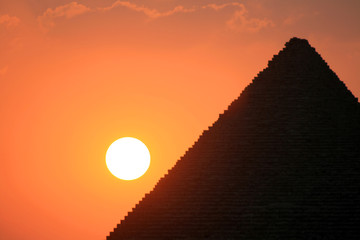 Zachód słońca, Giza