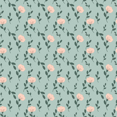 Decorative seamless background with pink flowers