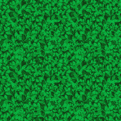 Seamless foliage pattern with overlay