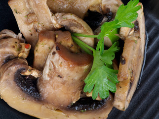 Stack of Cooked Mushrooms