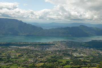 Vue aérienne d'Aix les bains