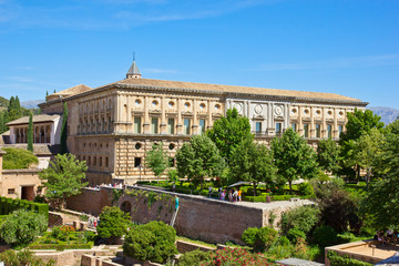 Fototapeta na wymiar Pałac Chales V, Alhambra, Granada, Hiszpania