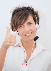 call center,operator woman