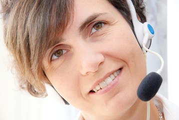 call center,operator woman