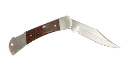 Pocket knife isolated on white