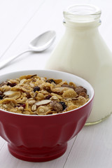 Delicious and healthy muesli or granola
