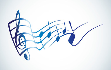 g key and notes in one tact logo - illustration - 43244156