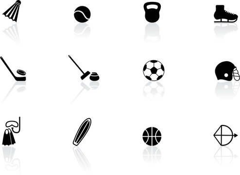 Sport equipment icons