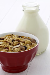 Delicious and healthy muesli or granola