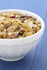 Delicious and healthy muesli or granola