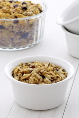 Delicious and healthy muesli or granola