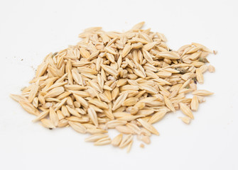oats on a white background