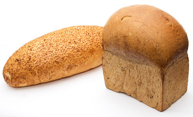 bread on a white background