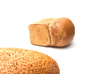 bread on a white background