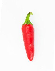 chili peppers on white background