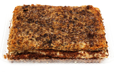 cake on a white background