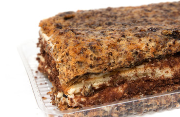 cake on a white background