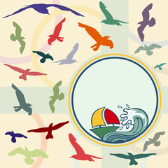 greeting card with abstract background