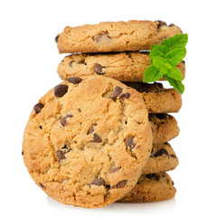 Chocolate chip cookies with chocolate parts