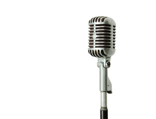 Fototapeta premium Vintage microphone isolated