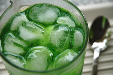 Lime drink and ice