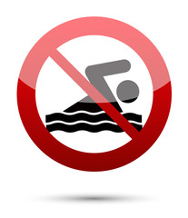 no swimming sign