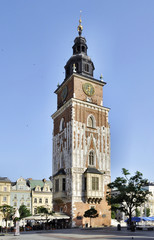 Fototapeta Town hall tower in Krakow, Poland obraz