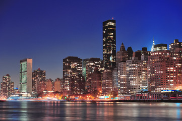 Obraz premium Panoramę śródmieścia Nowego Jorku na Manhattanie