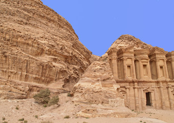 Monastery of Petra,  wonders of the world, Jordan.