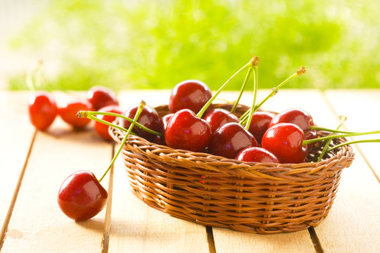 delicious and fresh cherries