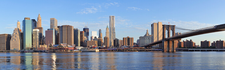 Fototapeta na wymiar Urban City skyline over river