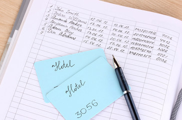 Obraz premium Hotel reception isolated on white