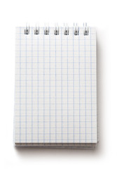 Notepad on the white background