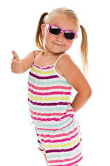 little girl in sunglasses