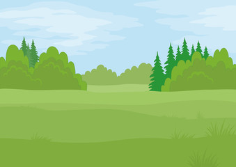 Landscape, summer forest © alexokokok