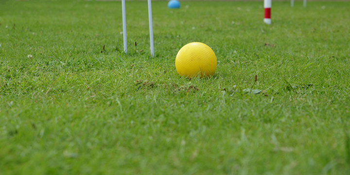 Croquet Spiel (Nahaufnahme)