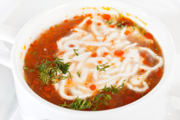 vegetable soup with olive