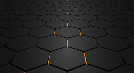 Glowing Hexagon Floor