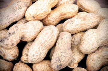 close-up of some peanuts