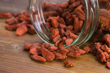 Red dried goji berries