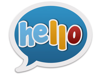 Balão de diálogo - hello