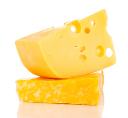 Cheese isolated on white