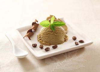 Cool refreshing coffee ice-cream