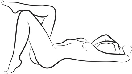 Naklejka premium nude woman