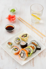 Japanese food on the plate