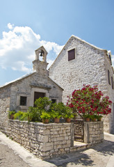 Obraz premium pucisca, old village in brac, croatia
