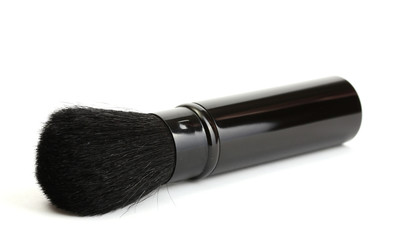 Obraz premium black brush for make-up isolated on white.
